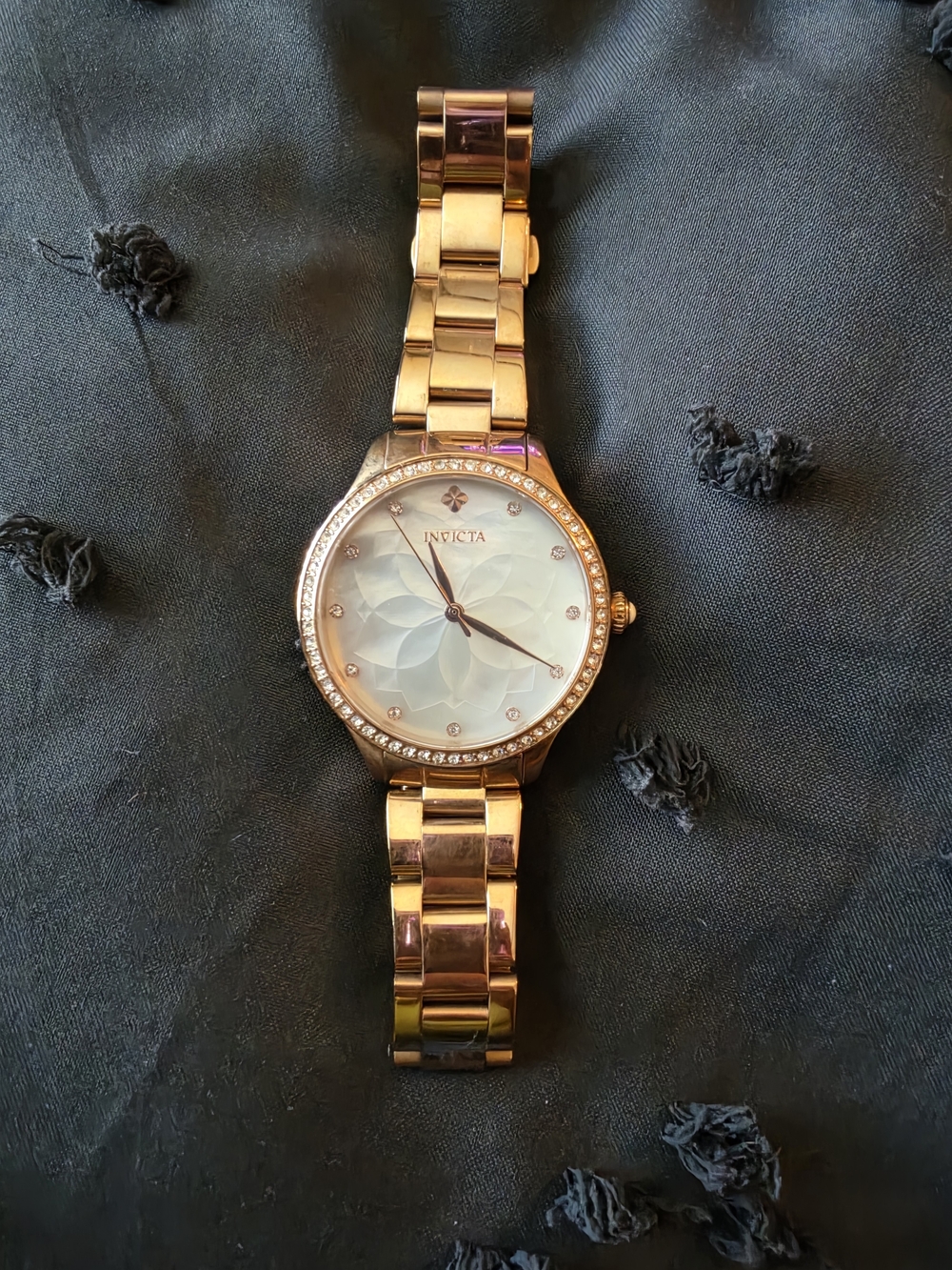 Invicta Women's Rose Gold Tone Crystal Accent Bracelet Watch - Rose Gold